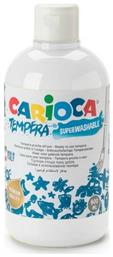 Tempera Τέμπερα Ζωγραφικής Λευκή σε Μπουκάλι 500ml Carioca