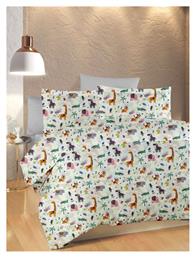 Σετ Μονά Zoo 556 White-Multi 160x240cm Dimcol