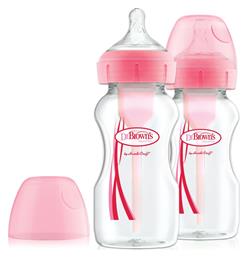 Dr. Brown's Options Σετ Πλαστικά Μπιμπερό με Θηλή Σιλικόνης για 0+ μηνών 270ml 2τμχ - Dr Browns