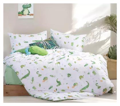 Nef-Nef Homeware Σετ Μονά Cute Reptiles Πράσινο 170x260cm - Nef Nef
