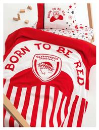 Σετ με Λάστιχο Κόκκινο 130x170εκ. Olympiacos