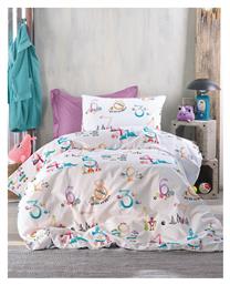 Σετ Ημίδιπλα Numbers Λευκό 160x260cm Rythmos