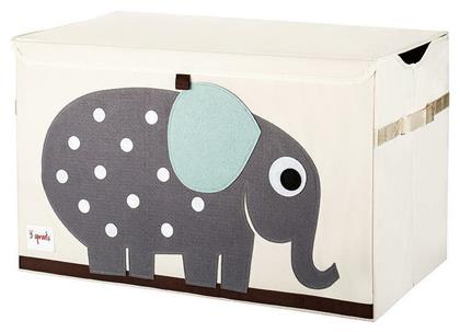 3 Sprouts Πτυσσόμενο Παιδικό Κουτί Αποθήκευσης από Ύφασμα Elephant Γκρι 61x37x38cm