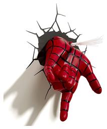 Παιδικό Φωτιστικό Πλαστικό Spiderman Hand 3DLightFX