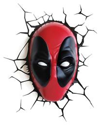 Παιδικό Φωτιστικό Τοίχου Led Πλαστικό Deadpool 3DLightFX