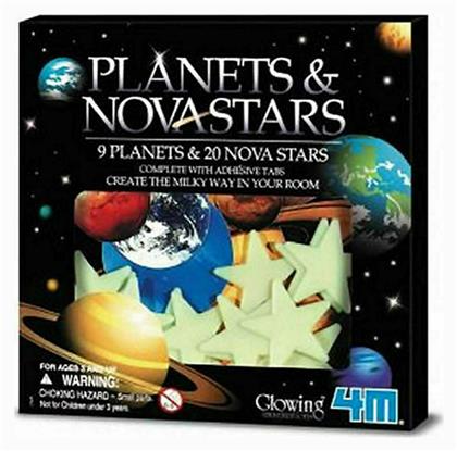 4M Παιδικό Διακοσμητικό Αυτοκόλλητο Τοίχου Φωσφοριζέ Planets & Novastars 20τμχ από το Moustakas Toys