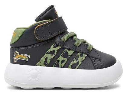 adidas Grand Court Παιδικά Sneakers High Μαύρα - Adidas