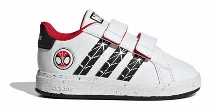 Adidas Παιδικά Sneakers Grand Court x Marvel Spider-Man με Σκρατς Λευκά από το Spartoo