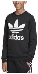 Παιδικό Φούτερ Μαύρο Trefoil Crew Adidas από το Modivo