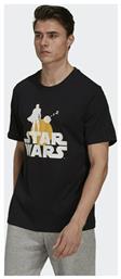 X Star Wars The Mandalorian Ανδρικό T-shirt Μαύρο με Στάμπα Adidas