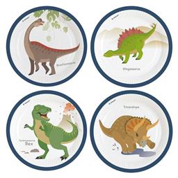 Amscan Χάρτινα Πιατάκια Φαγητού Happy Dinosaur 8τμχ (Διάφορα Σχέδια)
