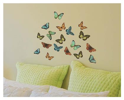 Ango Παιδικό Διακοσμητικό Αυτοκόλλητο Τοίχου Butterflies Colourful 36τμχ από το Polihome