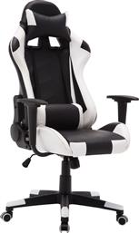 ArteLibre Navan Καρέκλα Gaming Δερματίνης με Ρυθμιζόμενα Μπράτσα Λευκό/Μαύρο