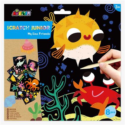 Avenir Ζωγραφική Scratch Junior Sea Friends για Παιδιά 3+ Ετών