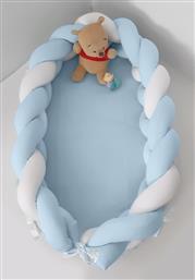 Baby Oliver Βρεφικό Μαξιλάρι Φωλιά Με Αποσπώμενη Πλεξούδα 200cm White/Ciel