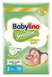 Sensitive Cotton Soft Πάνες με Αυτοκόλλητο No. 2 για 3-6kg 50τμχ Κωδικός: 43786362 Babylino