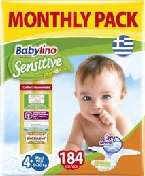 Babylino Πάνες με Αυτοκόλλητο Sensitive With Chamomile No. 4 για 9-20kg 184τμχ από το Pharm24