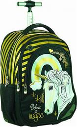 Back Me Up Magic Unicorn Σχολική Τσάντα Τρόλεϊ Δημοτικού σε Πράσινο χρώμα Μ33 x Π28 x Υ48cm
