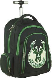 Back Me Up Nba Milwaukee Bucks Σχολική Τσάντα Τρόλεϊ Δημοτικού σε Πράσινο χρώμα