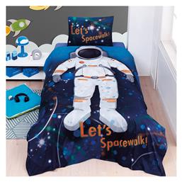 Beauty Home Σετ Παιδικό Πάπλωμα Μονό με Μαξιλαροθήκη Spacewalk Art Μπλε 160x240εκ. από το MyCasa
