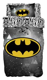 Σετ Σεντόνια Μονά Βαμβακερά Batman Γκρι 165x250cm 3τμχ Beauty Home