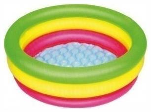Παιδική Στρογγυλή Φουσκωτή Πισίνα Τρίχρωμη Bestway