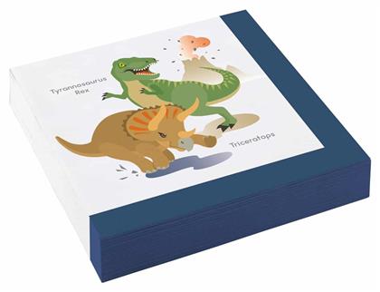Χαρτοπετσέτες Happy Dinosaur Πολύχρωμες 33x33εκ. 20τμχ από το Moustakas Toys