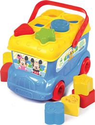 Clementoni Baby Λεωφορειάκι με Σχήματα Mickey από το Moustakas Toys