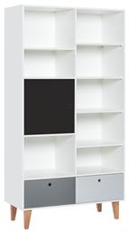 Concept Plus Βιβλιοθήκη Δαπέδου Ξύλινη Λευκή 105x45x201.3cm