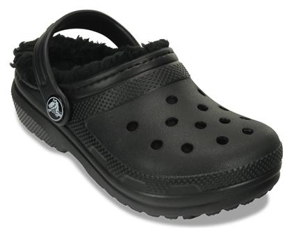 Ανατομικές Παιδικές Παντόφλες Μαύρες Classic Lined Crocs