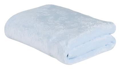 Κουβέρτα Αγκαλιάς & Λίκνου Fleece Γαλάζια Light Blue 75x100εκ. Das Home