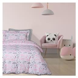 Das Home Σετ Σεντόνια Μονά από Βαμβάκι & Πολυεστέρα Ροζ-λευκο-γκρι 170x240cm 3τμχ
