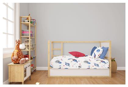 Bebe Space Σετ Βρεφικά Σεντόνια Κούνιας Βαμβακερά Πολύχρωμα 120x160εκ. 3τμχ Dimcol