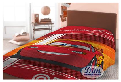 Dimcol Κουβέρτα Πικέ Disney Cars 160x240cm Κόκκινη