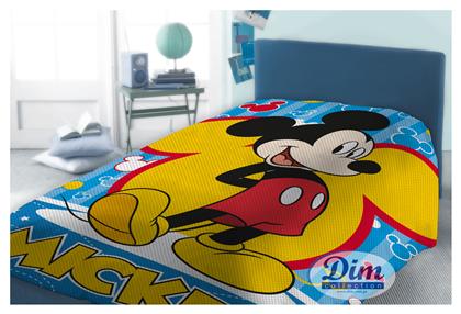 Dimcol Κουβέρτα Πικέ Disney Mickey 160x240cm Πολύχρωμη από το Spitishop