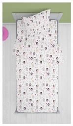 Dimcol Παιδική Παπλωματοθήκη Βαμβακερή Μονή Lily + Deer 179 White-Pink 160x240εκ. από το Spitishop