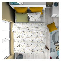 Παιδική Παπλωματοθήκη Βαμβακερή Μονή Lion Cub 531 Grey 160x240εκ. Dimcol