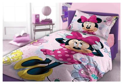 Σετ Σεντόνια Μονά Βαμβακερά Home Minnie 853 Pink 160x240cm 3τμχ Dimcol