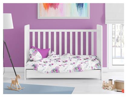 Βρεφική Παπλωματοθήκη Bebe Princess White-lila 120x160εκ. Dimcol από το 24home