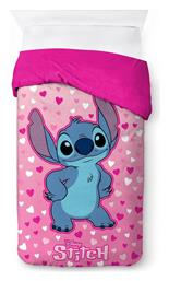 Παιδικό Κουβερτοπάπλωμα Μονό Lilo & Stitch Pink 160x250εκ. Disney