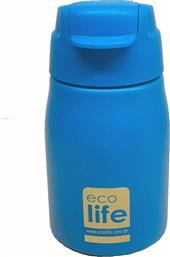 Ecolife Ανοξείδωτο Παγούρι με Καλαμάκι Μπλε 400ml από το Athletix