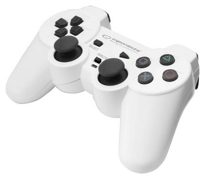 Trooper Ενσύρματο Gamepad για PC / PS3 White Esperanza