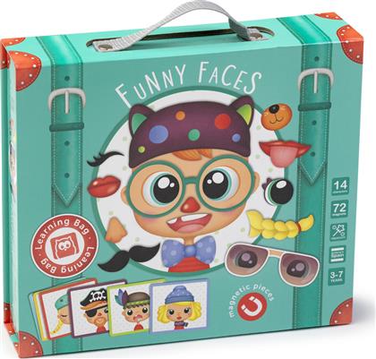 Eureka Μαγνητικό Παιχνίδι Κατασκευών Funny Faces για Παιδιά 3+ Ετών από το ToyGuru