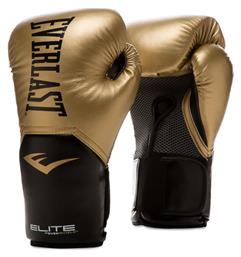 Elite Pro Style Γάντια Πυγμαχίας από Συνθετικό Δέρμα για Αγώνα Χρυσά Everlast από το Plus4u