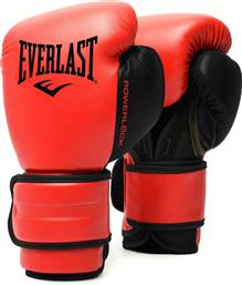 Everlast Powerlock 2 Γάντια Πυγμαχίας από Συνθετικό Δέρμα για Αγώνα Κόκκινα