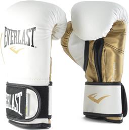 Everlast Powerlock Hook & Loop Training P00000722 Γάντια Πυγμαχίας από Συνθετικό Δέρμα για Αγώνα Λευκά από το Cosmossport