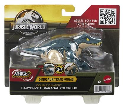 Φιγούρα Δράσης Jurassic World Δεινόσαυρος Fierce Changers Double Danger Baryonyx & Parasaurolophus για 6+ Ετών - Mattel