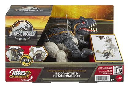 Φιγούρα Δράσης Jurassic World Δεινόσαυρος Indoraptore & Brachiosaurus 10εκ. Mattel