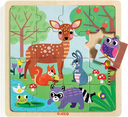 Ξύλινο Παιδικό Puzzle Forest 16pcs για 3+ Ετών Djeco