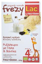 Frezyderm Βρεφική Κρέμα Ρυζάλευρο µε Γάλα & Βανίλια Χωρίς Γλουτένη για 4m+ 200gr από το Pharm24